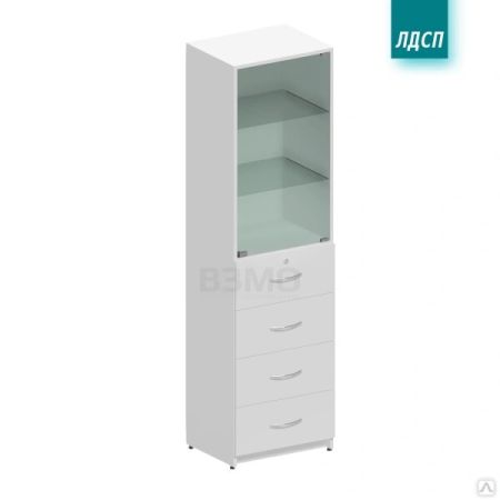 ВЗМО ШМЛЯ СКБ-С – Шкаф медицинский одностворчатый двухсекционный с ящиками 
