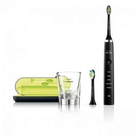 Philips Sonicare DiamondClean Black HX9352/04 - звуковая зубная щетка с 2-мя насадками и дорожным чехлом