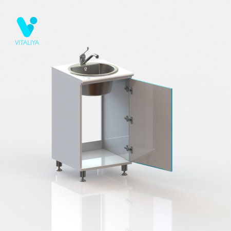 ВИТАЛИЯ М1 ЛЮКС — Медицинская тумба на хромированных ножках
