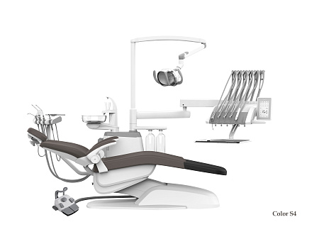 SILVERFOX 8000B-CRS0 Basic – Стоматологическая установка с верхней подачей и мягкой обивкой