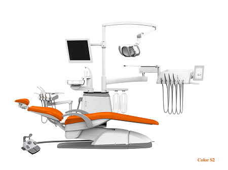 SILVERFOX 8000C-SRS0 Classic – Стоматологическая установка с нижней подачей и мягкой обивкой