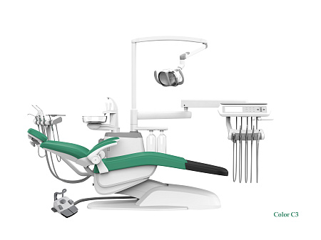 SILVERFOX 8000B-CRS0 Basic – Стоматологическая установка с нижней подачей и мягкой обивкой