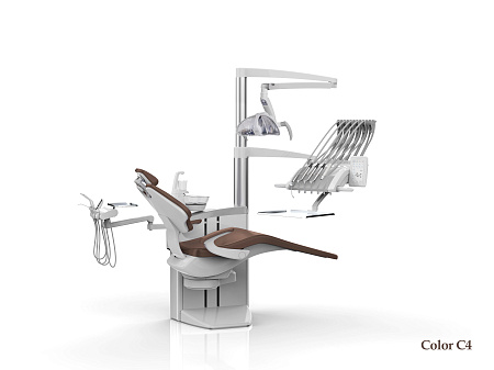 SILVERFOX 8000С CMS0 – Стоматологическая установка с верхней подачей и пневматической системой управления инструментами, подачей воды и воздуха