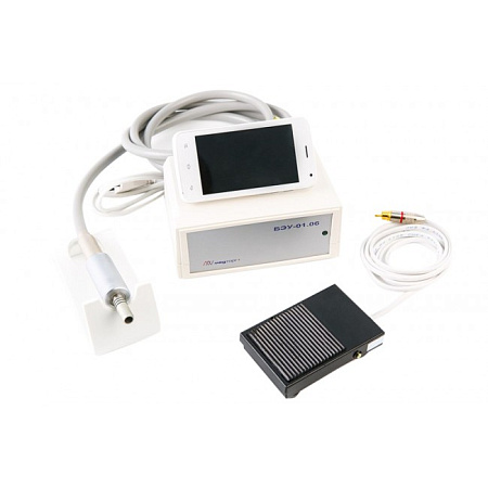 Медторг БЭУ-01.06 220В - настольный блок управления для щеточных микромоторов ДП, беспроводное управление со смартфона (смартфон в комплекте) 