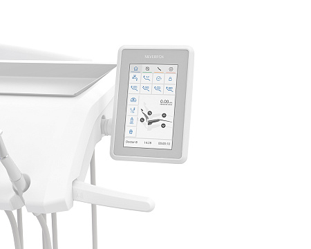 SILVERFOX 8000C-CMS0 Implant – Стоматологическая установка с подкатным блоком врача и с мягкой обивкой