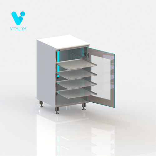 ВИТАЛИЯ ТБ ЛЮКС — Медицинская тумба на хромированных ножках, есть ру