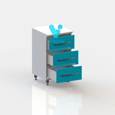 ВИТАЛИЯ Т3 ЛЮКС — Медицинская тумба на хромированных ножках